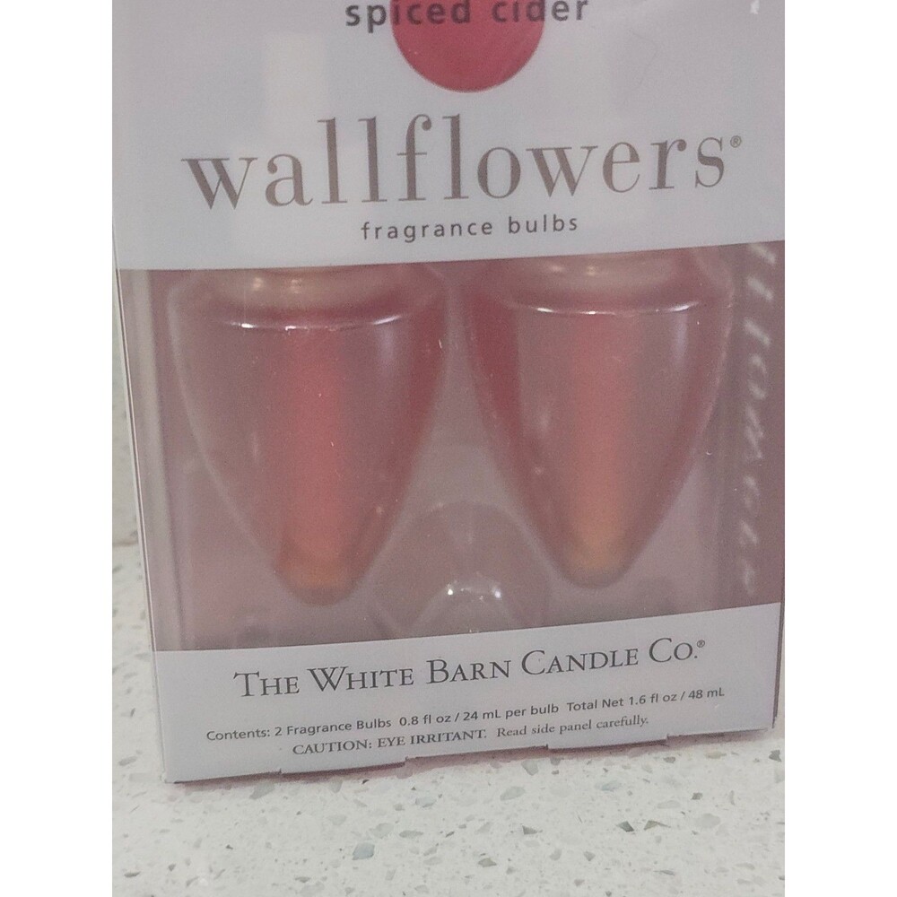 Bath & Body Works SPICED CIDER Wallflower Refill 2 Bulb 0.8 oz NIP - Picture 2 of 7